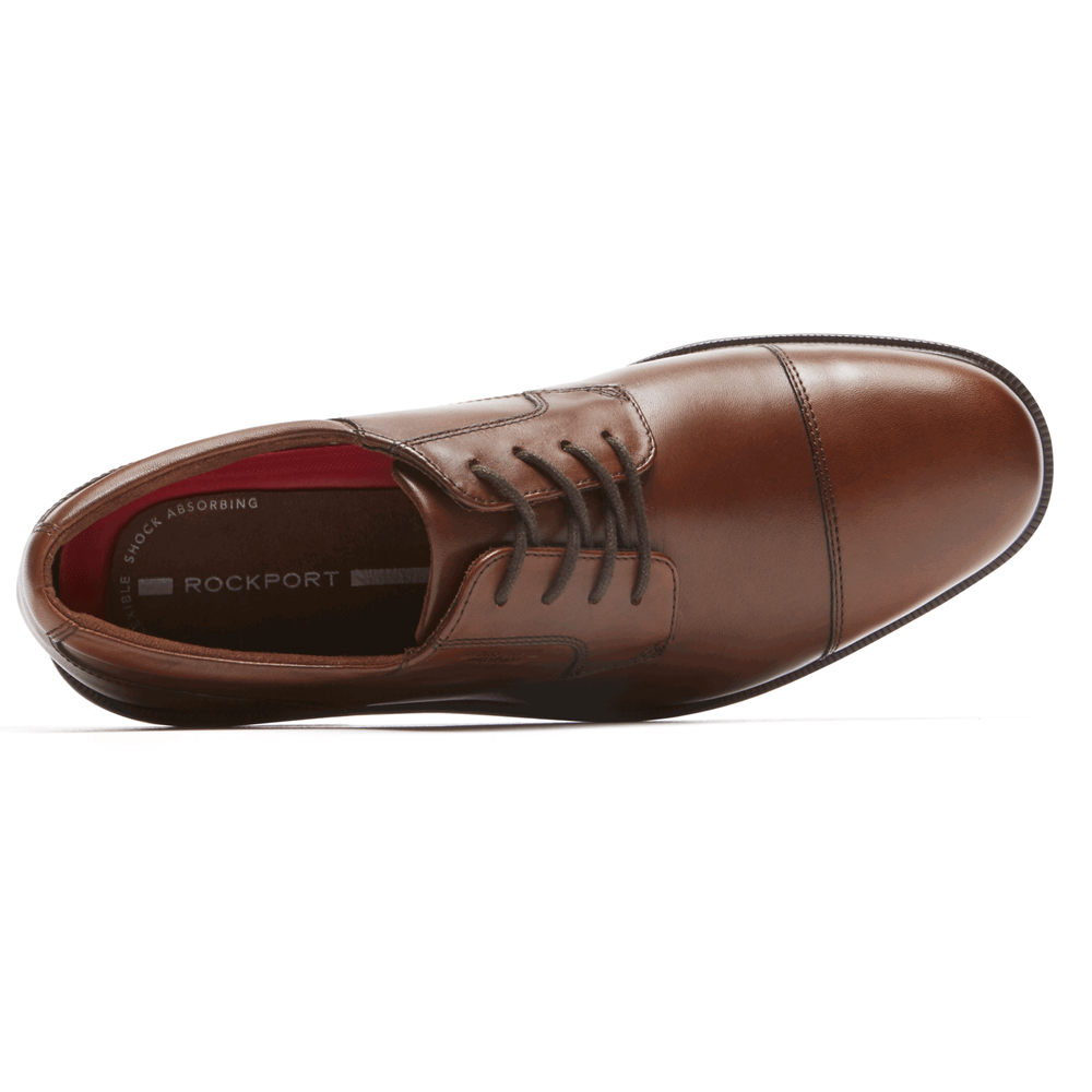 Rockport Dress Shoes For Mens Brown - Essential Details II Cap Toe - GL6879105